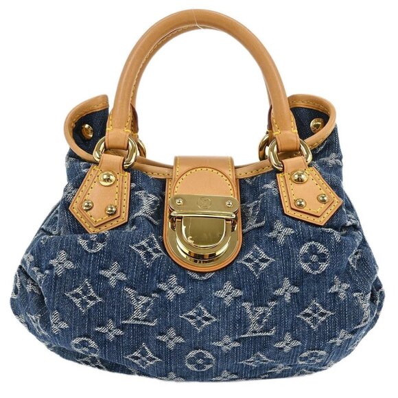 Louis Vuitton Blue Monogram Denim Pleaty Handbag - Picture 1 of 10
